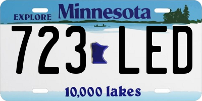 MN license plate 723LED