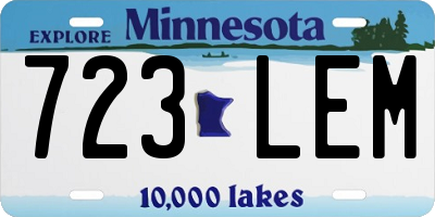 MN license plate 723LEM