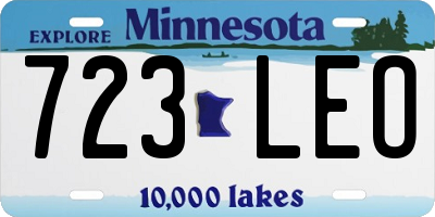 MN license plate 723LEO