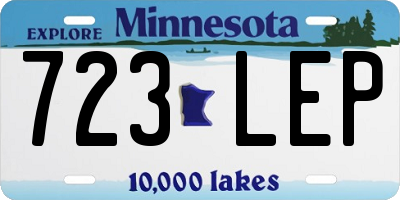 MN license plate 723LEP