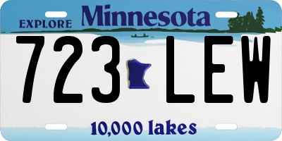 MN license plate 723LEW