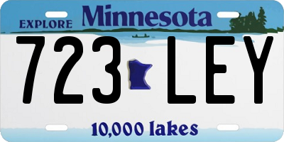 MN license plate 723LEY