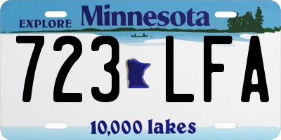 MN license plate 723LFA