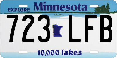 MN license plate 723LFB