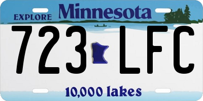 MN license plate 723LFC