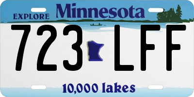 MN license plate 723LFF