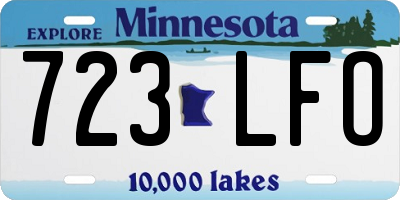 MN license plate 723LFO