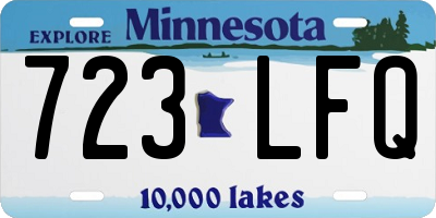 MN license plate 723LFQ