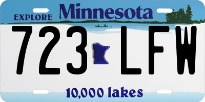MN license plate 723LFW