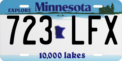 MN license plate 723LFX
