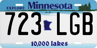 MN license plate 723LGB