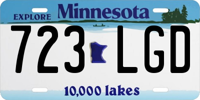 MN license plate 723LGD