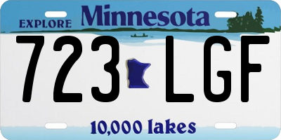 MN license plate 723LGF