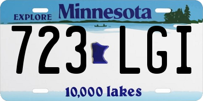 MN license plate 723LGI