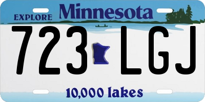 MN license plate 723LGJ