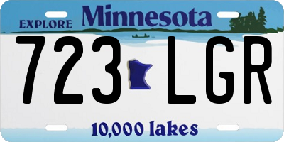 MN license plate 723LGR