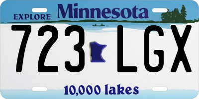 MN license plate 723LGX