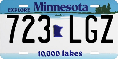 MN license plate 723LGZ