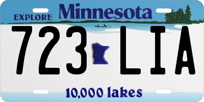 MN license plate 723LIA