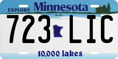 MN license plate 723LIC