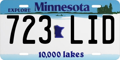 MN license plate 723LID