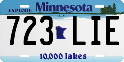 MN license plate 723LIE