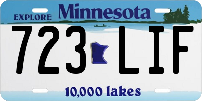 MN license plate 723LIF