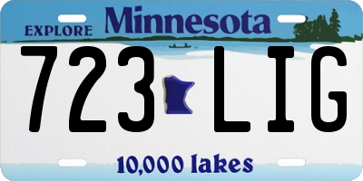 MN license plate 723LIG
