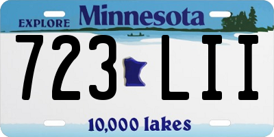 MN license plate 723LII