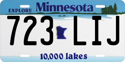 MN license plate 723LIJ