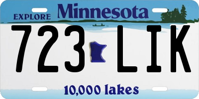 MN license plate 723LIK