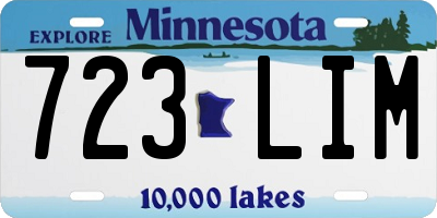 MN license plate 723LIM