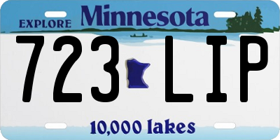 MN license plate 723LIP