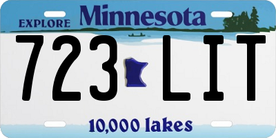 MN license plate 723LIT