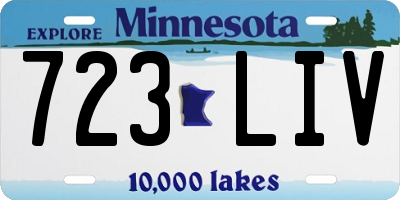 MN license plate 723LIV