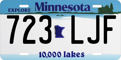 MN license plate 723LJF