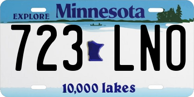 MN license plate 723LNO