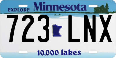 MN license plate 723LNX