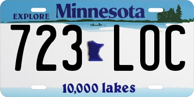MN license plate 723LOC