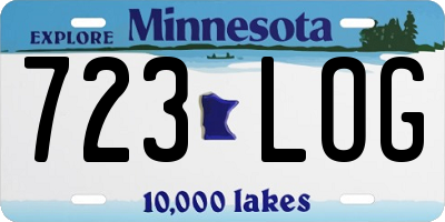 MN license plate 723LOG