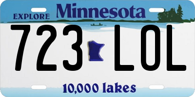 MN license plate 723LOL