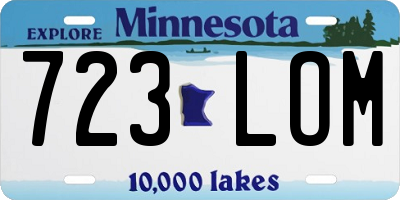 MN license plate 723LOM