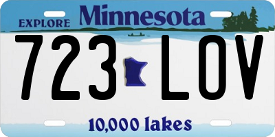 MN license plate 723LOV