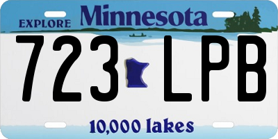MN license plate 723LPB