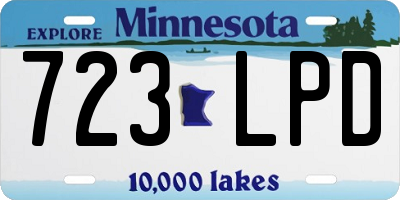 MN license plate 723LPD