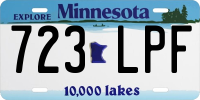 MN license plate 723LPF