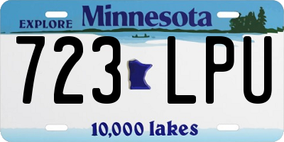 MN license plate 723LPU