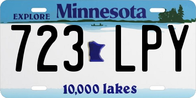 MN license plate 723LPY