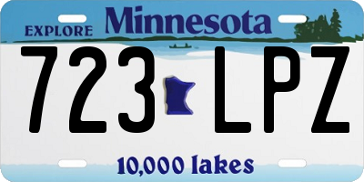 MN license plate 723LPZ