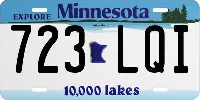 MN license plate 723LQI